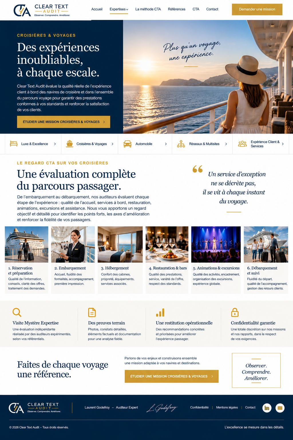 Croisières et voyages : évaluer l’expérience passager — présentation Clear Text Audit