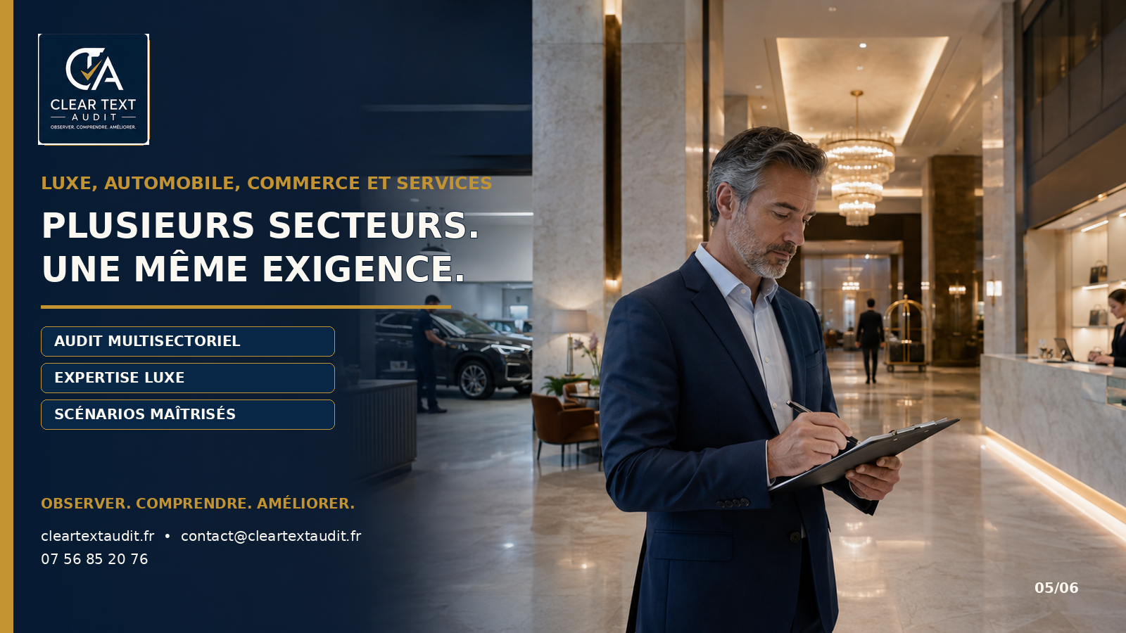 Plusieurs secteurs. Une même exigence. — Clear Text Audit